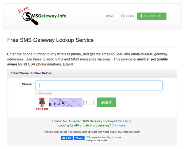 DX Watchdog - Free SMS Gateway Lookup Service