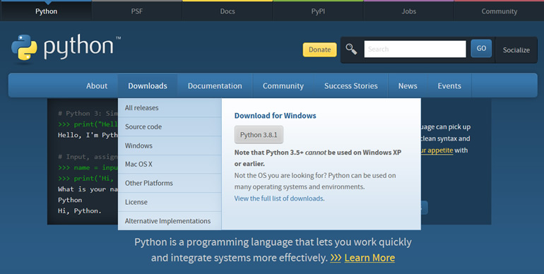 DX Watchdog - Python download screen